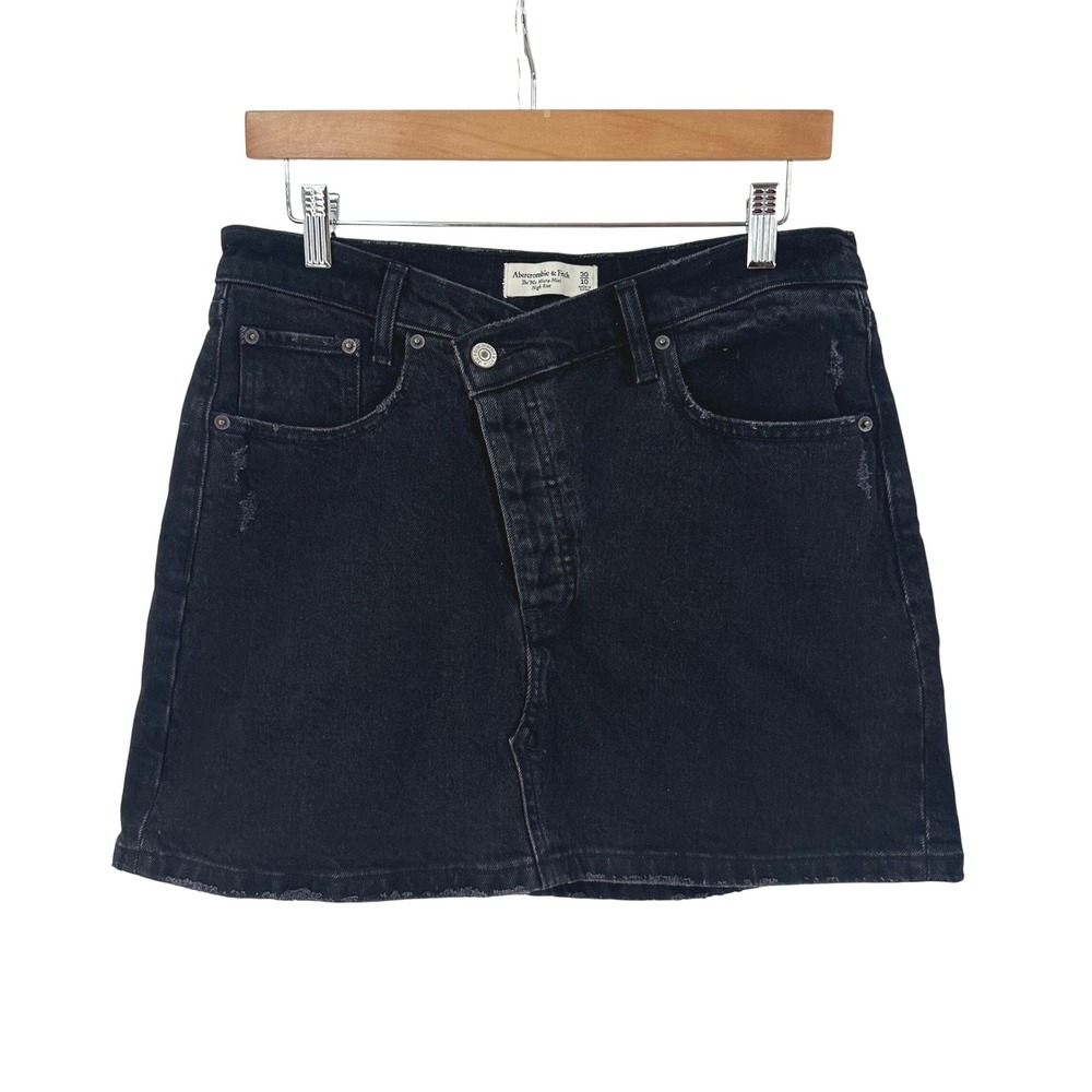 Abercrombie & Fitch Black Denim Mini Skirt